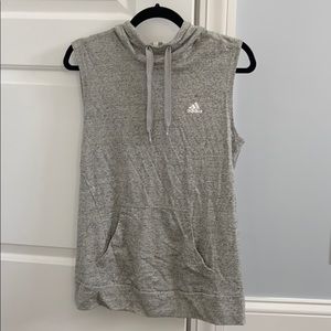 Adidas muscle tank with hood